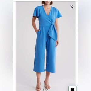 BNWT Tahari Side Tie Wide Leg Jumpsuit